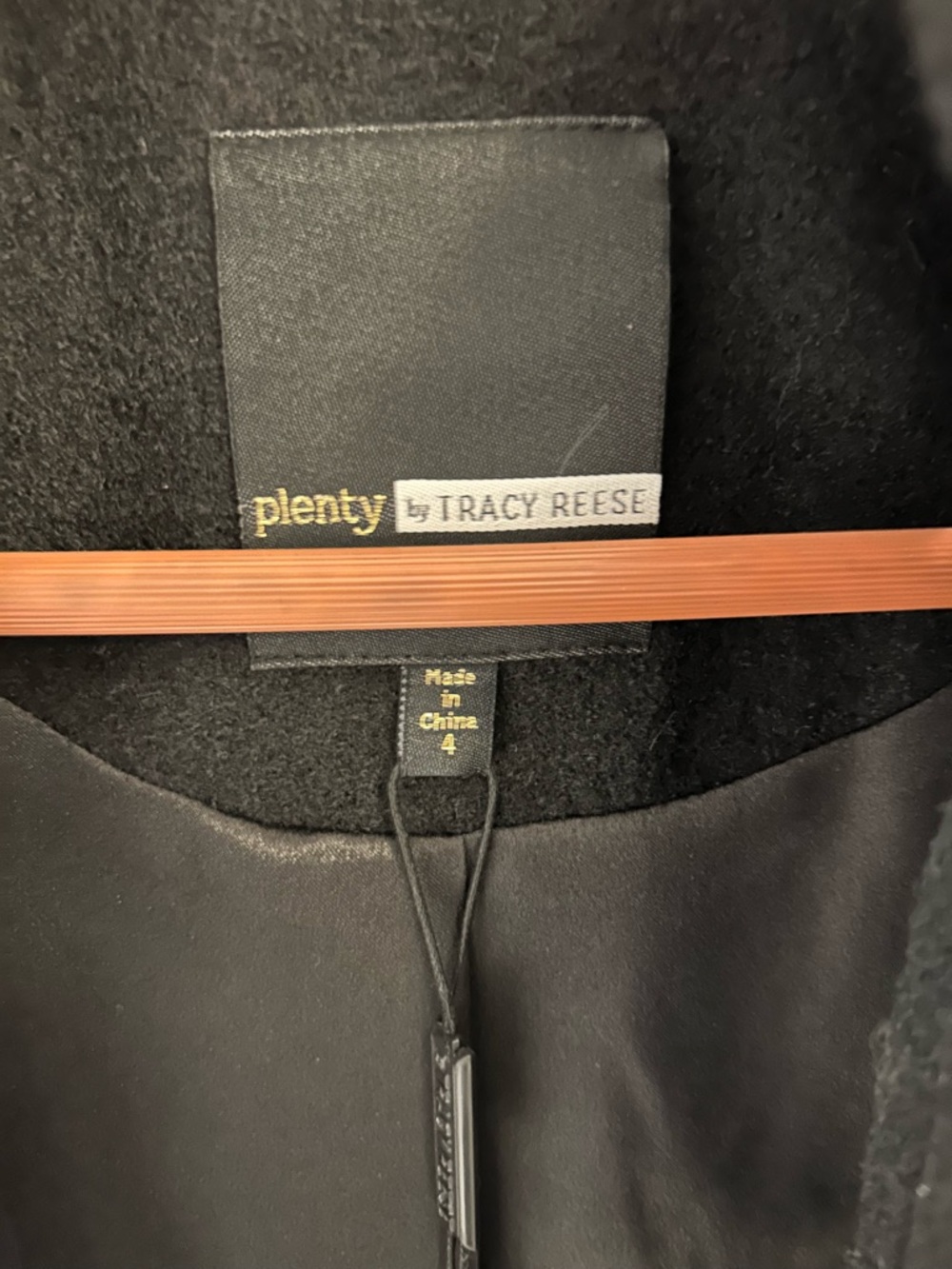 🖤 NWT! Plenty by Tracy Reese Black Princess Coat with Metallic Embroidery - Picture 4 of 12
